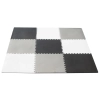 Mata edukacyjna piankowa puzzle szara 180 x 180 cm 9 elementów