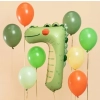 Balon foliowy urodzinowy cyfra "7" - Krokodyl 49x73 cm