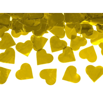 Tuba konfetti strzelające ze złotymi sercami 60cm