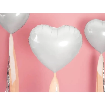 Balon foliowy Serce białe 45cm