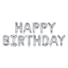 Balon foliowy dekoracja urodzinowa Happy Birthday srebrna 340cm x 35cm
