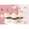 Dekoracje do muffinek babeczek - Bocian 11cm-12cm 7 sztuk