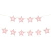 Baner napis na baby shower gwiazdki jasnoróżowe 290cm x 16,5cm