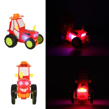 Traktor ciągnik zdalnie sterowany na pilota RC skaczący tańczący dźwięk czerwony