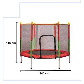 Trampolina ogrodowa dla dzieci siatka 140x116cm