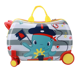 Walizka podróżna dziecięca bagaż podręczny na kółkach ośmiornica
