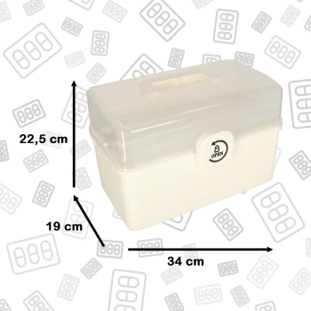 Pojemnik na leki organizer pudełko apteczka 34 x 19 x 22,5 cm