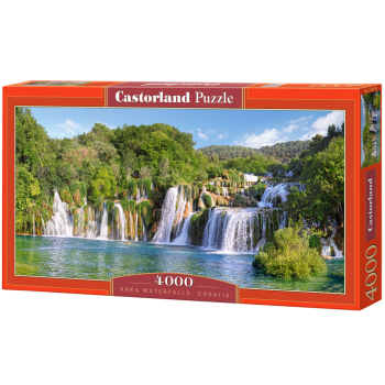 Puzzle układanka 4000 elementów Wodospady Krka Chorwacja 139 x 68 cm CASTORLAND