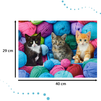 CASTORLAND Puzzle układanka 300 elementów Kittens in Yarn Store - Kotki w kłębach wełny 8+