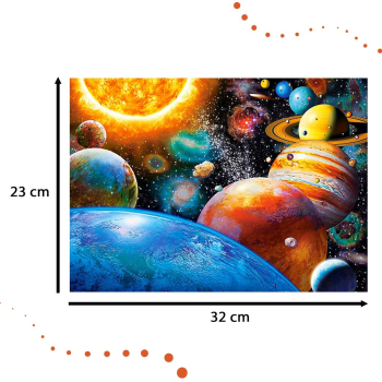 CASTORLAND Puzzle układanka 180 elementów Planets and their Moons - Planety i ich księżyce 7+