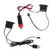 Oświetlenie ambientowe LED do samochodu auta USB 12V taśma 5m pomarańczowa