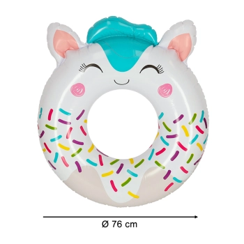 INTEX 59266 Kółko do pływania koło dmuchane ponton plażowy jednorożec max 40kg 76 cm