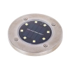 Lampy solarne gruntowe najazdowe ogrodowe 8LED 4szt. ciepły biały