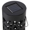 Lampa solarna ogrodowa ażurowa latarenka lampion LED czujnik zmierzchu wbijana 4szt.