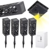 Lampy lampiony solarne stojące dekoracyjne 4 sztuki