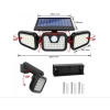 Lampa solarna LED potrójna czujnik ruchu i zmierzchu
