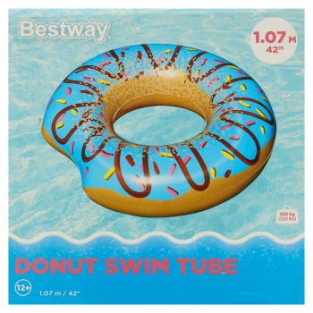 Kółko do pływania dmuchane BESTWAY 36118 donut niebieskie 107cm