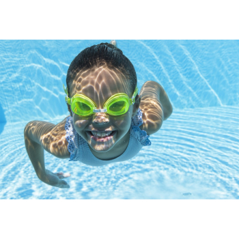 BESTWAY 21002 Okulary dziecięce do pływania zielone 3+