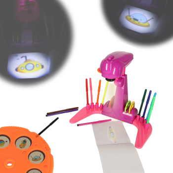 Projektor rzutnik kalka do nauki rysowania dla dzieci slajdy fioletowy