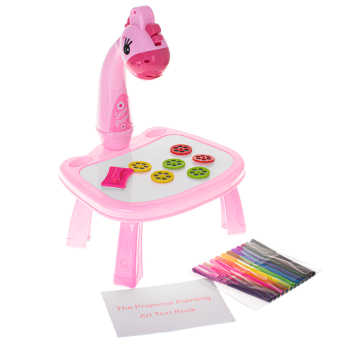 Projektor stół kreślarski rzutnik do rysowania malowania mazaki żyrafa różowa