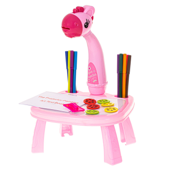 Projektor stół kreślarski rzutnik do rysowania malowania mazaki żyrafa różowa