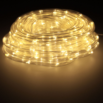 Lampki LED łańcuch sznur wąż ślub wesele 10m 100LED ciepły biały