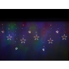 Lampki LED kurtyna gwiazdki świąteczne choinkowe 2,5m 138LED multikolor