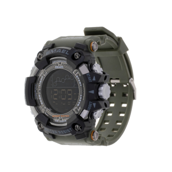 Zegarek męski militarny wodoodporny LED SMAEL zielony