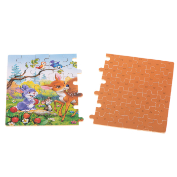 Puzzle dla dzieci bajkowe w puszce zwierzęta leśne 60 elementów