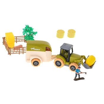 Gospodarstwo rolne farma traktor kombajn maszyny rolnicze zwierzęta zagroda konie + narzędzia wkrętarka