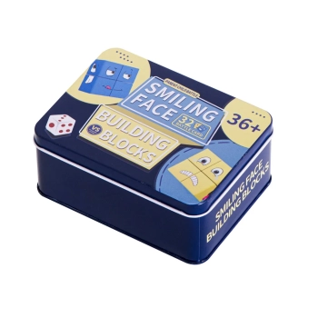 Gra edukacyjne wyzwania nauka emocji klocki drewniane