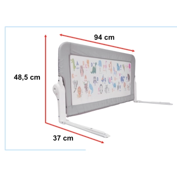 Barierka osłona ochronna do łóżka otwierana 90cm zwierzęta