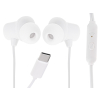 L-BRNO Słuchawki douszne przewodowe z mikrofonem typu c EP42 USB 120cm białe