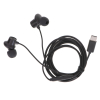 L-BRNO Słuchawki douszne przewodowe z mikrofonem typu c EP42 USB 120cm czarne