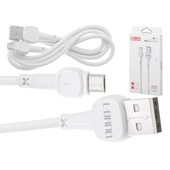 L-BRNO Kabel USB - micro USB ładowarka Quick Charge szybkie ładowanie biały