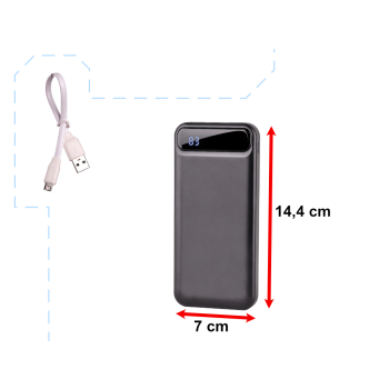 L-BRNO PowerBank Power Bank 10000mAh 2USB czarny