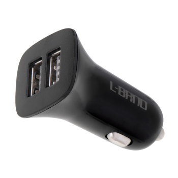 Ładowarka samochodowa szybka 2.1A 2x USB + kabel Lightning L-brno