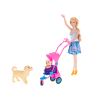 Lalka spacer z pieskami w wózku spacerówka