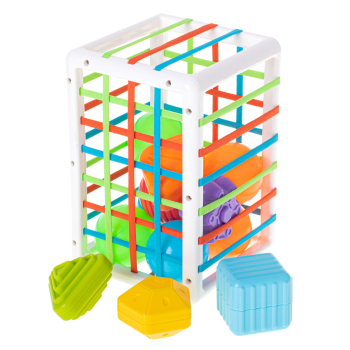 Kostka elastyczna sensoryczna układanka sorter kształtów zabawka wtykana prostokąt