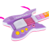 Gitara elektryczna rockowa z mikrofonem fioletowa