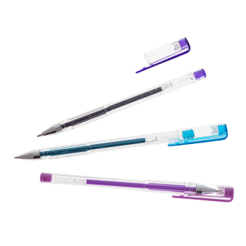 Długopisy żelowe kolorowe brokatowe zestaw XXL 140szt.