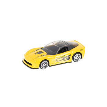 Samochód auto metalowe resorak wyścigowy żółty 7cm