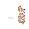 Tarcza Dart z rzutkami piłkami na rzep corgi