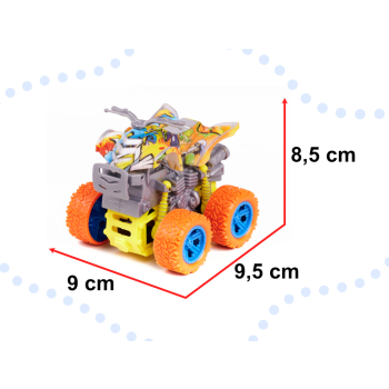 Samochód terenowy Monster Truck z napędem quad żółty 1:36