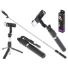 Kijek do selfie lampka LED statyw tripod czarny