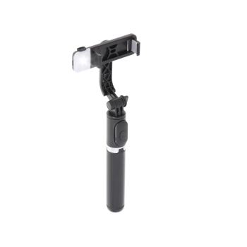 Kijek do selfie lampka LED statyw tripod czarny
