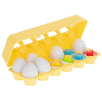 Układanka edukacyjna sorter dopasuj kształty jajka 12 sztuk