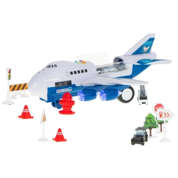 Transporter samolot + 6 aut policja bok/przód