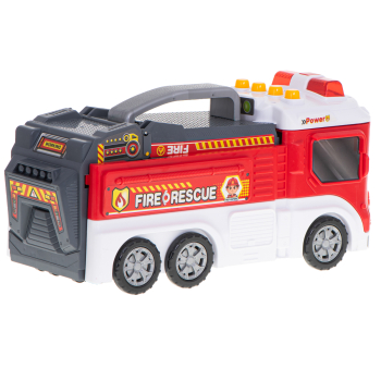 Transporter wóz strażacki rozkładany parking straż pożarna akcesoria