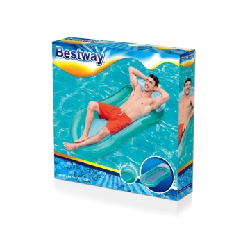 Materac dmuchany do pływania wody basenu plażowy z siatką siateczkowy miętowy BESTWAY 43103